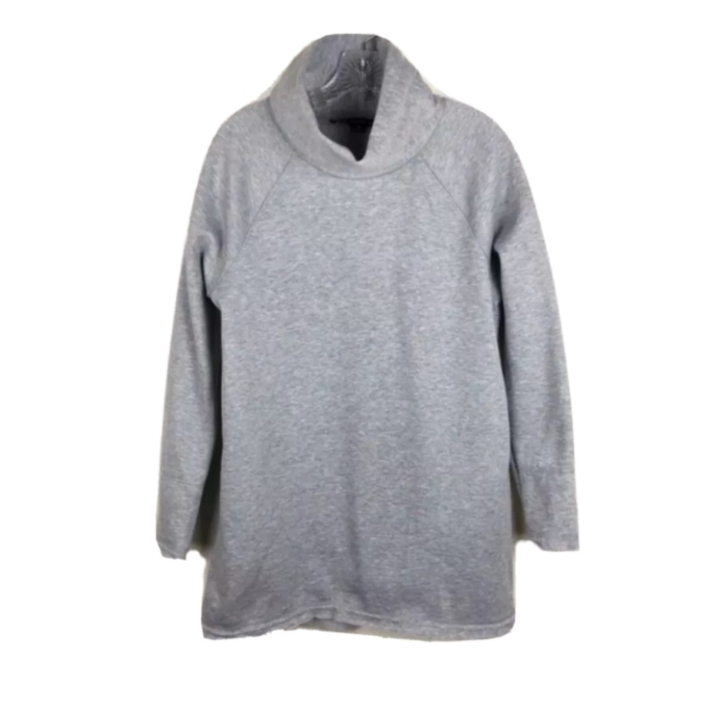 Hyfve Gray Mock Turtle Neck Fleece Lined Sweater M